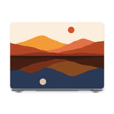 Opposites Attract | Day & Night Colorblock Mountains Laptop Shell