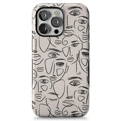 We're All Human | Minimal Face Art Case