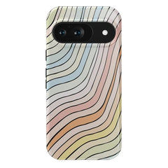 Ride The Wave | Pastel Rainbow Lined Google Pixel Case