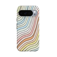 Ride The Wave | Pastel Rainbow Lined Google Pixel Case